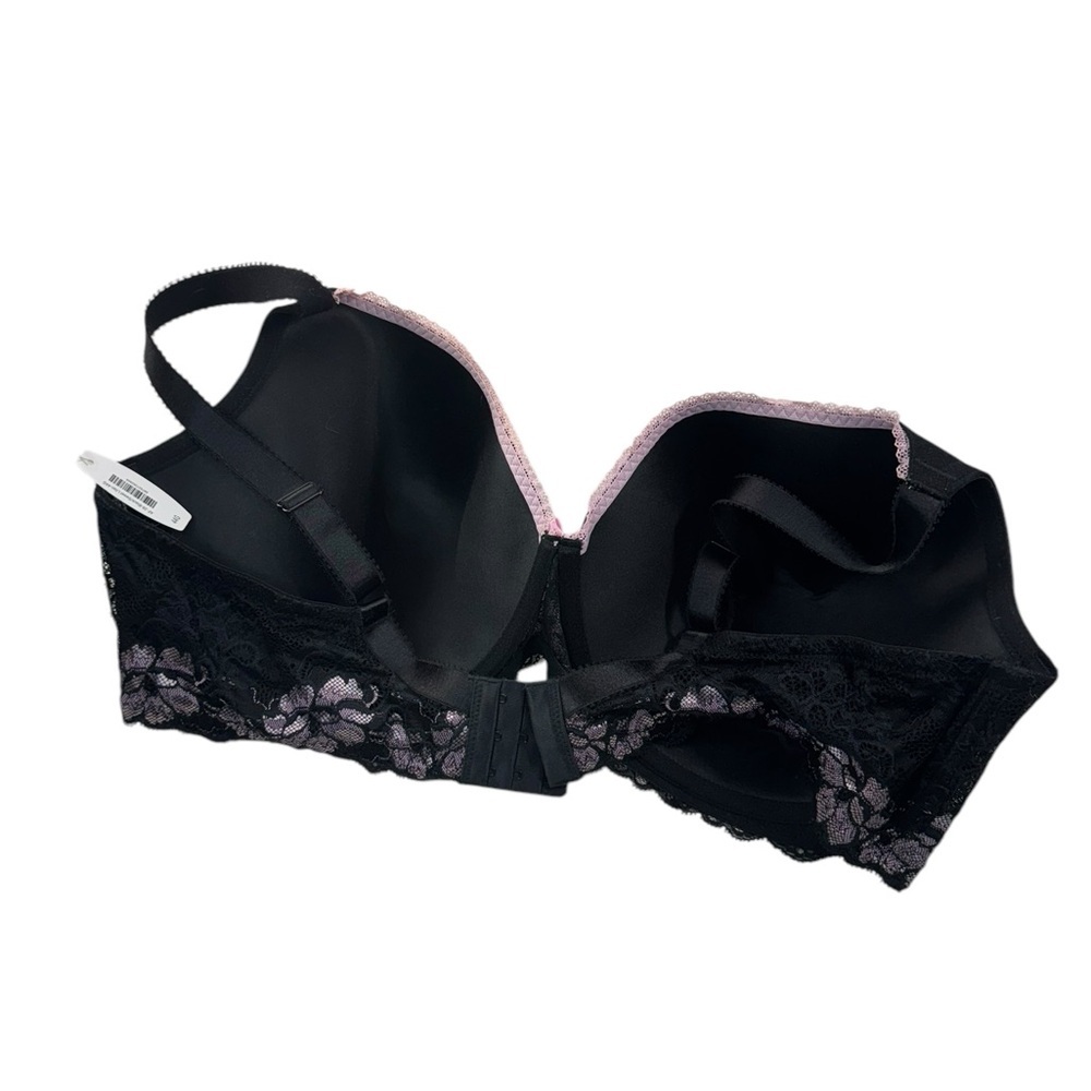 Adore Me Black sweet lilic Wired Lace Bra size 44G New - Picture 3 of 4
